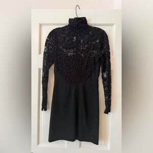 Mara Hoffman Black Lace Long Sleeve Dress